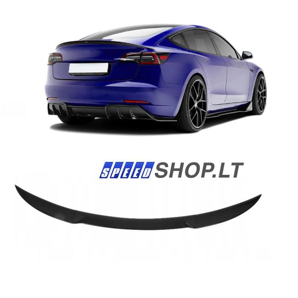 Tesla Model 3 bagažinės dangčio spoileris 3dalys